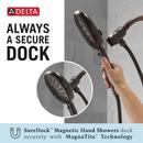 DELTA UNIVERSAL SHOWERING COMPONENTS: 7-SETTING SUREDOCK MAGNETIC HAND SHOWER 