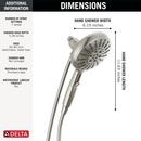 Delta Faucet Lumicoat Stainless Multi Function Hand Shower 