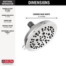 DELTA UNIVERSAL SHOWERING COMPONENTS: 5-SETTING SHOWER HEAD 