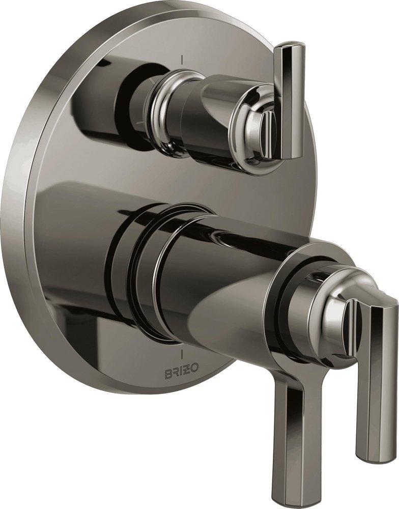 BRIZO LEVOIR: TEMPASSURE THERMOSTATIC VALVE WITH INTEGRATED 3-FUNCTION DIVERTER TRIM 