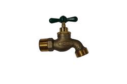 hose bibb - lf - 3/4 mip - green t handle