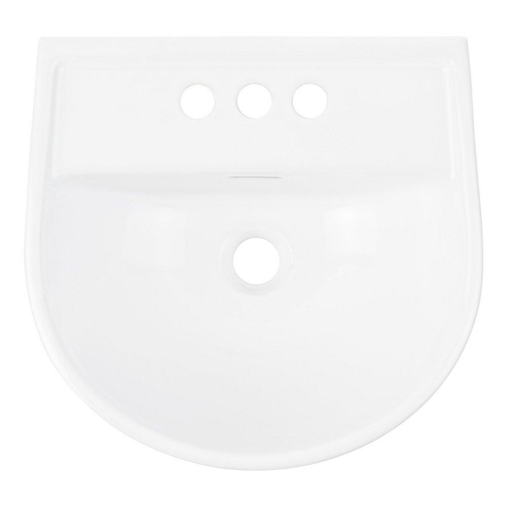 LANKEN MINI PORCELAIN WALL MOUNT SINK - 4 CENTERS 