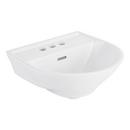 Wall Mount Porcelain Bathroom Sink in White 