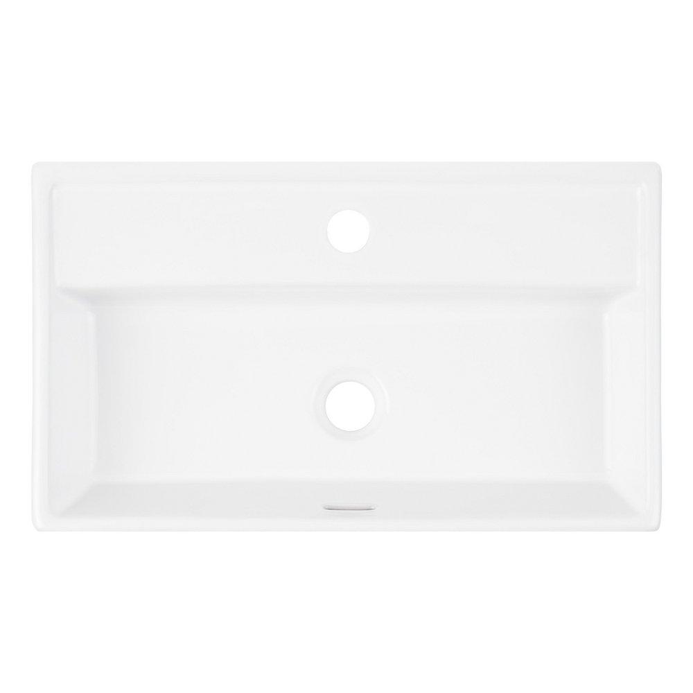22-1/16 in. Wall Mount Specialty Porcelain Bathroom Sink in White 