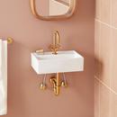 18 in. Wall Mount Specialty Porcelain Bathroom Sink in White