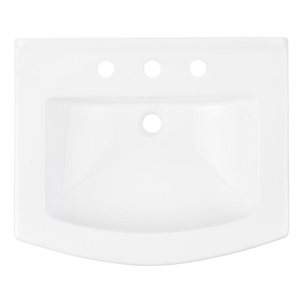 24-3/8 in. Wall Mount Specialty Porcelain Bathroom Sink in White 