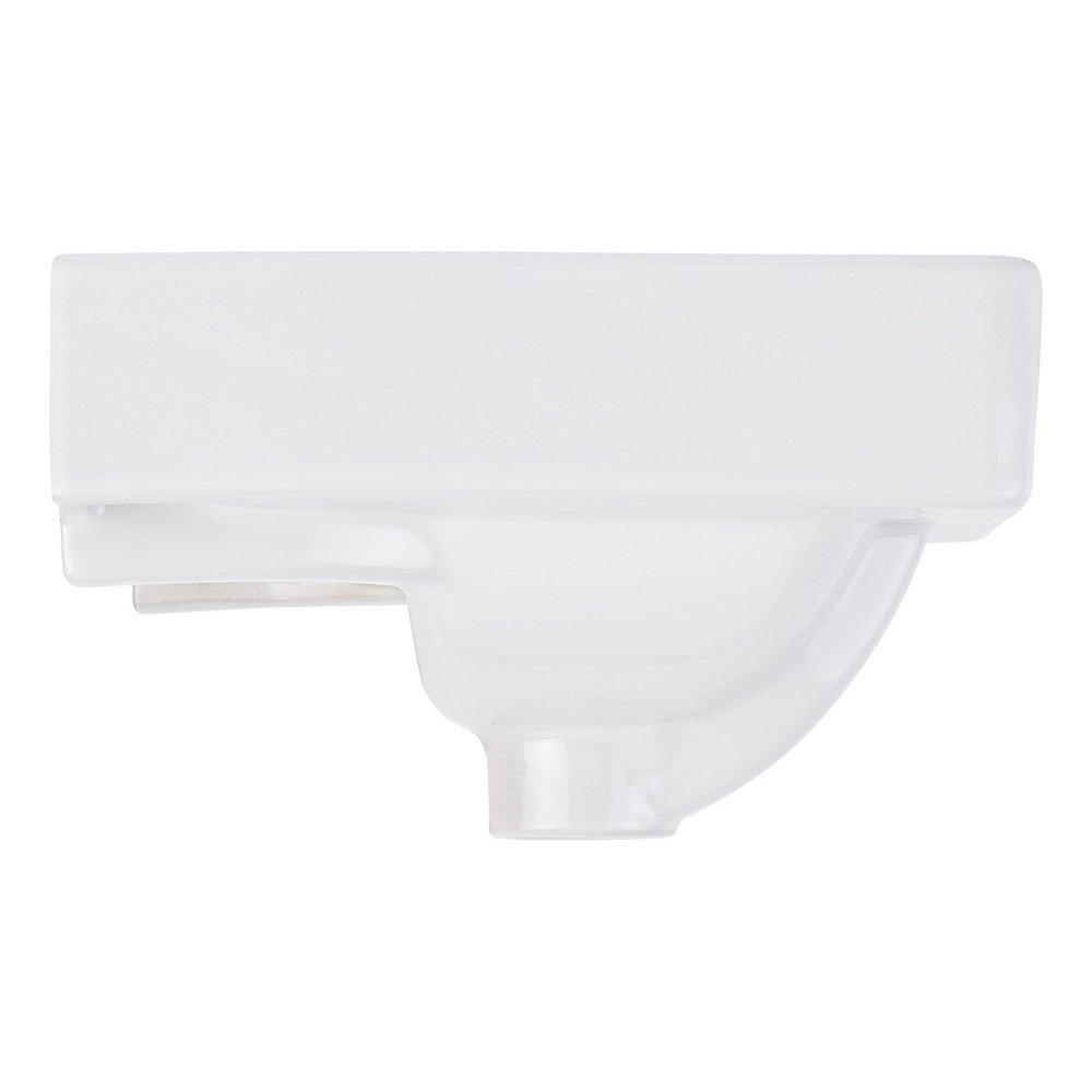 14-7/8 in. Wall Mount Square Porcelain Bathroom Sink in White 