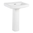 24-3/8 in. Wall Mount Specialty Porcelain Bathroom Sink in White 