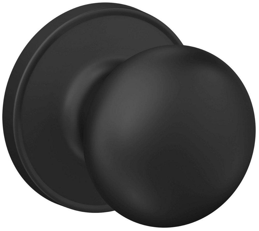 Stratus Passage Door Knob Set in Matte Black 