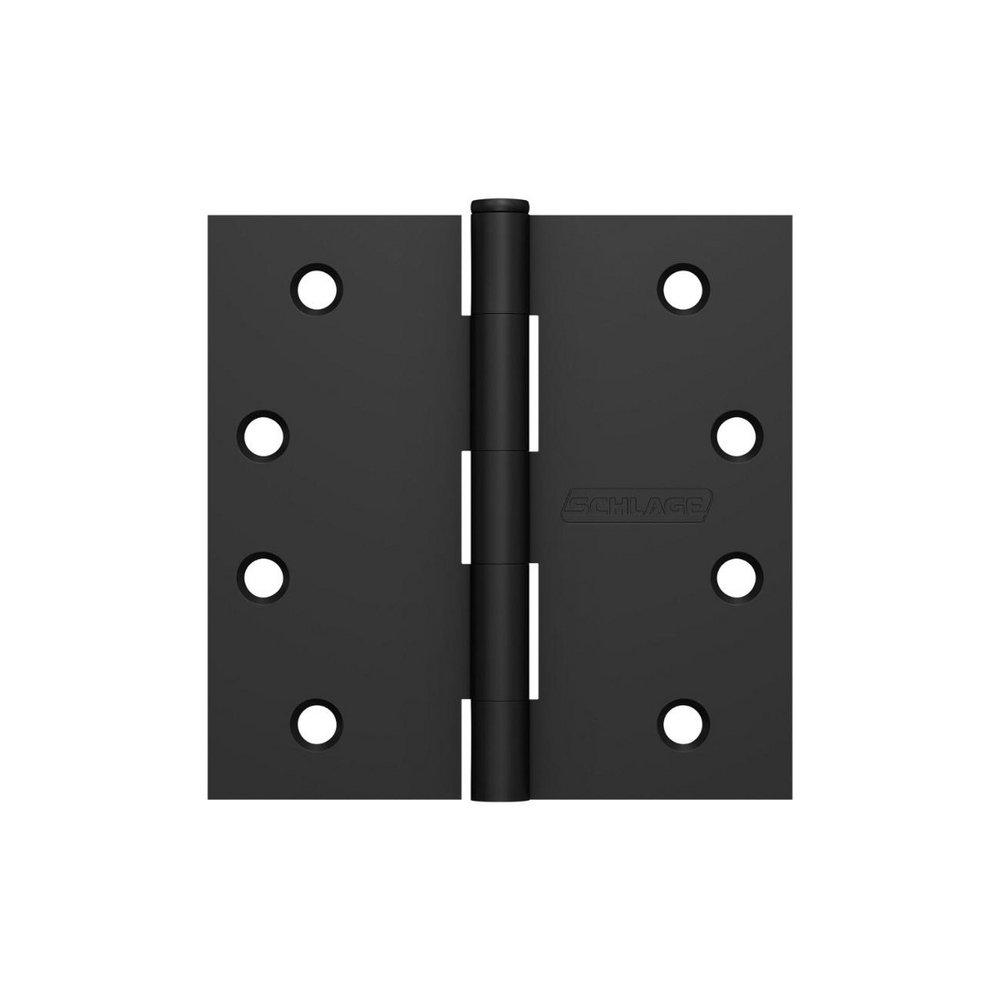 4 x 4 in. Square Corner Hinge in Matte Black (Pack of 3) 