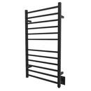 RADIANT LARGE HARDWIRED SQUARE 12 BAR TOWEL WARMER IN MATTE BLACK 