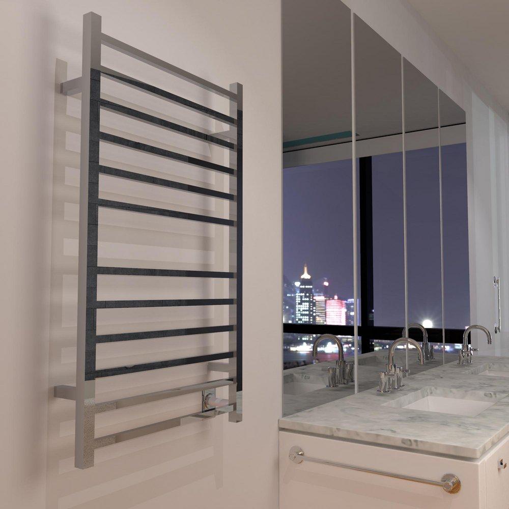 Amba Products Matte Black 24-3/8 x 41-3/8 in. Wall Mount Towel Warmer 