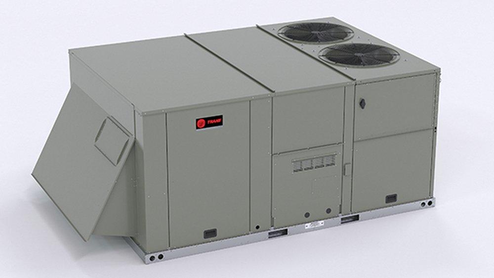 Trane 102 MBH 230V Three Phase Commercial Packaged Gas/Electric Unit 