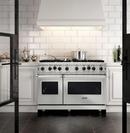 48 W./24 D. GAS OPEN BURNER RANGE-8 BURNERS-STAINLESS-LP 