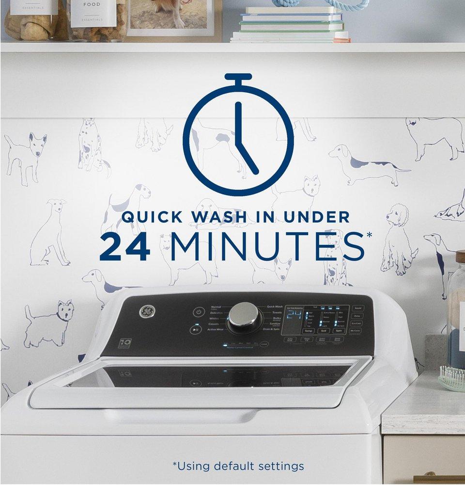 GE&reg; White 27 x 46 x 27 in. 10A 4.5 cu. ft. Top Load Washer 