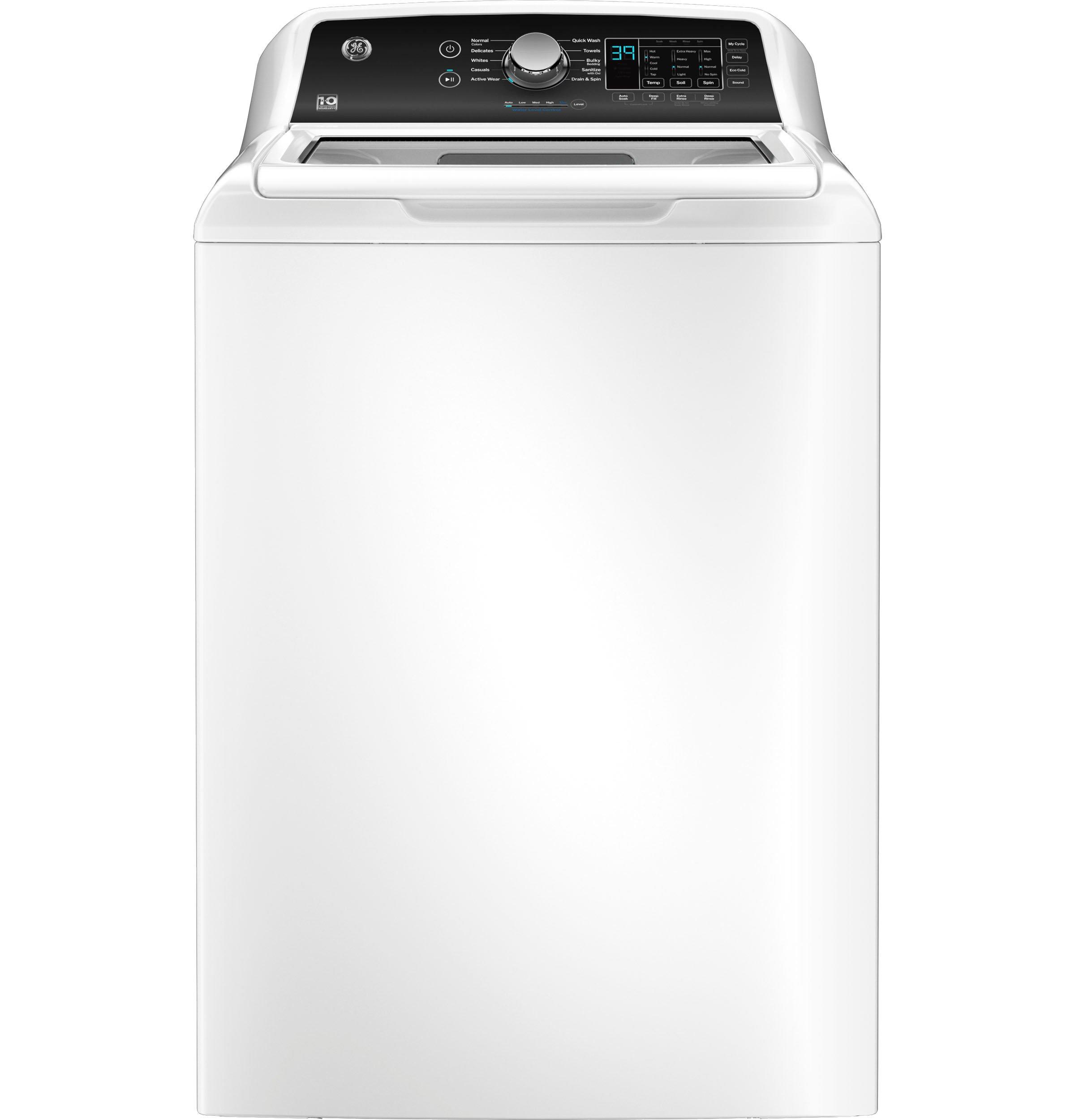 GE&reg; White 27 x 46 x 27 in. 10A 4.5 cu. ft. Top Load Washer 