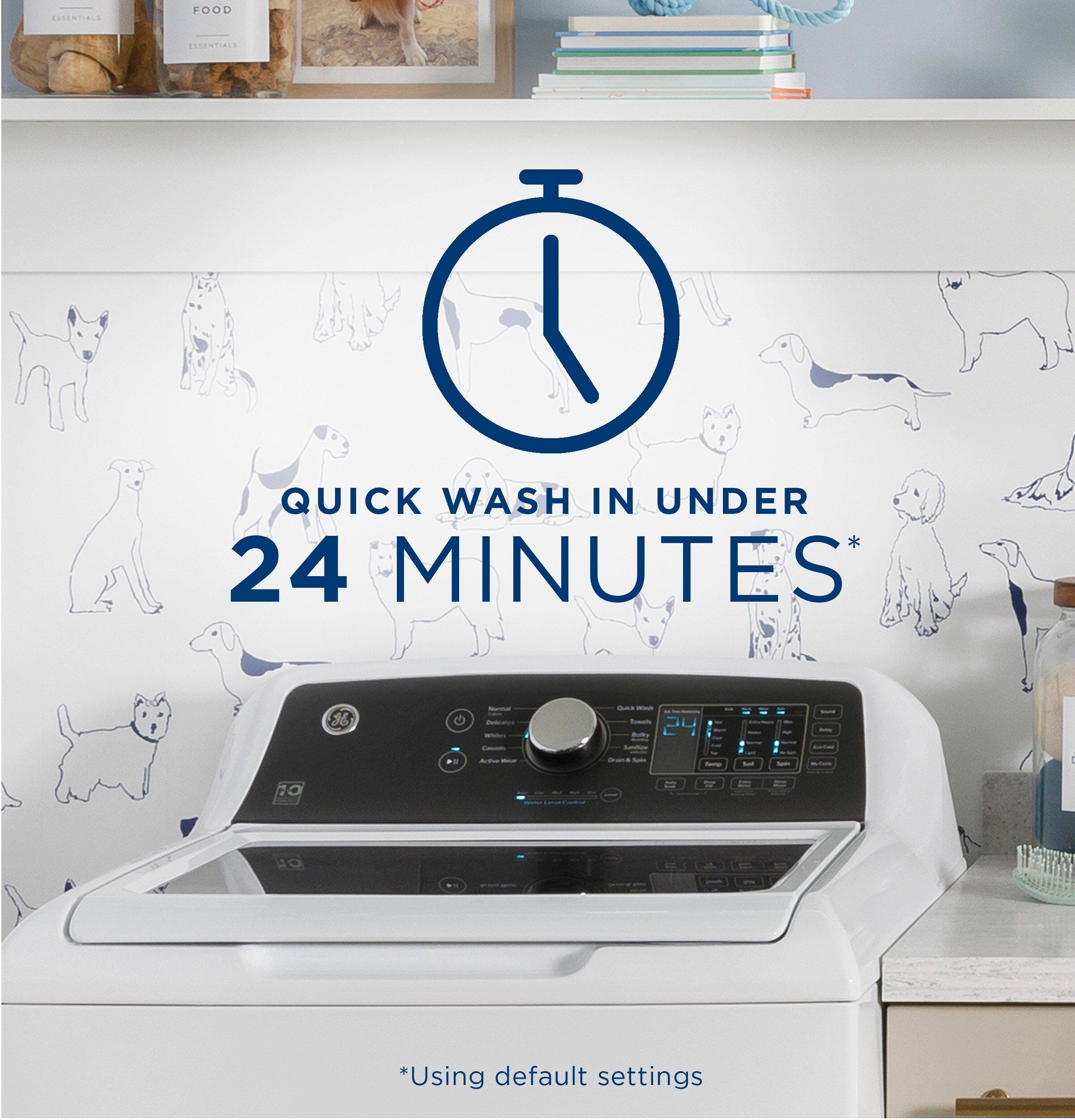 GE&reg; White 27 x 46 x 27 in. 10A 4.5 cu. ft. Top Load Washer 