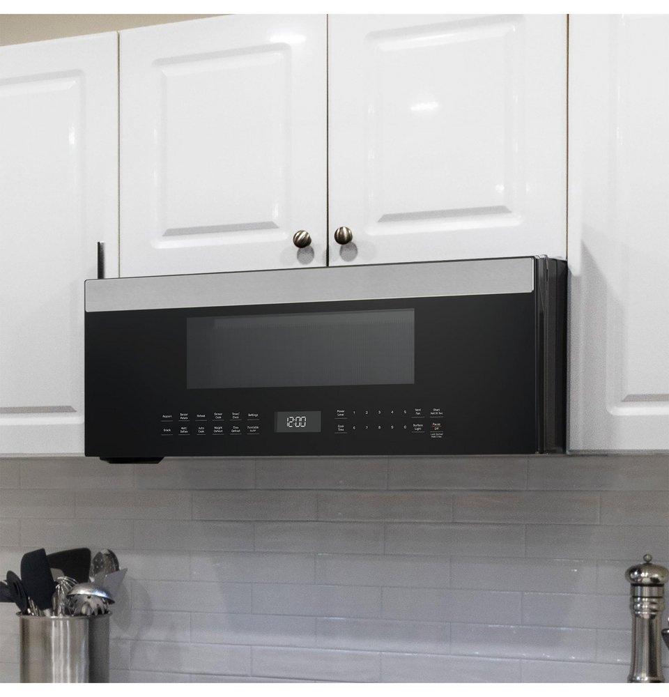 GE Profile&trade; Stainless Steel 1700W 1.2 cu. ft. Recirculating Over the Range Microwave 