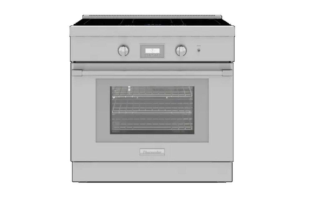 Thermador Stainless Steel 35-15/16 x 24-3/4 x 36-3/4 in. 4.9 cu. ft. Electric Induction Freestanding Range 
