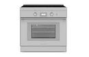 35-15/16 x 24-3/4 x 36-3/4 in. 4.9 cu. ft. Electric Induction Freestanding Range in Stainless Steel