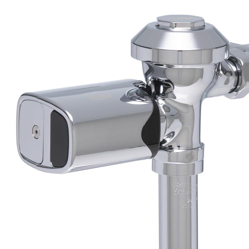 EXPOSED SENSOR DIAPHRAGM WATER CLOSET FLUSH VALVE WITH 1.6 GPF AND CHROME PLATED METAL COVER 
