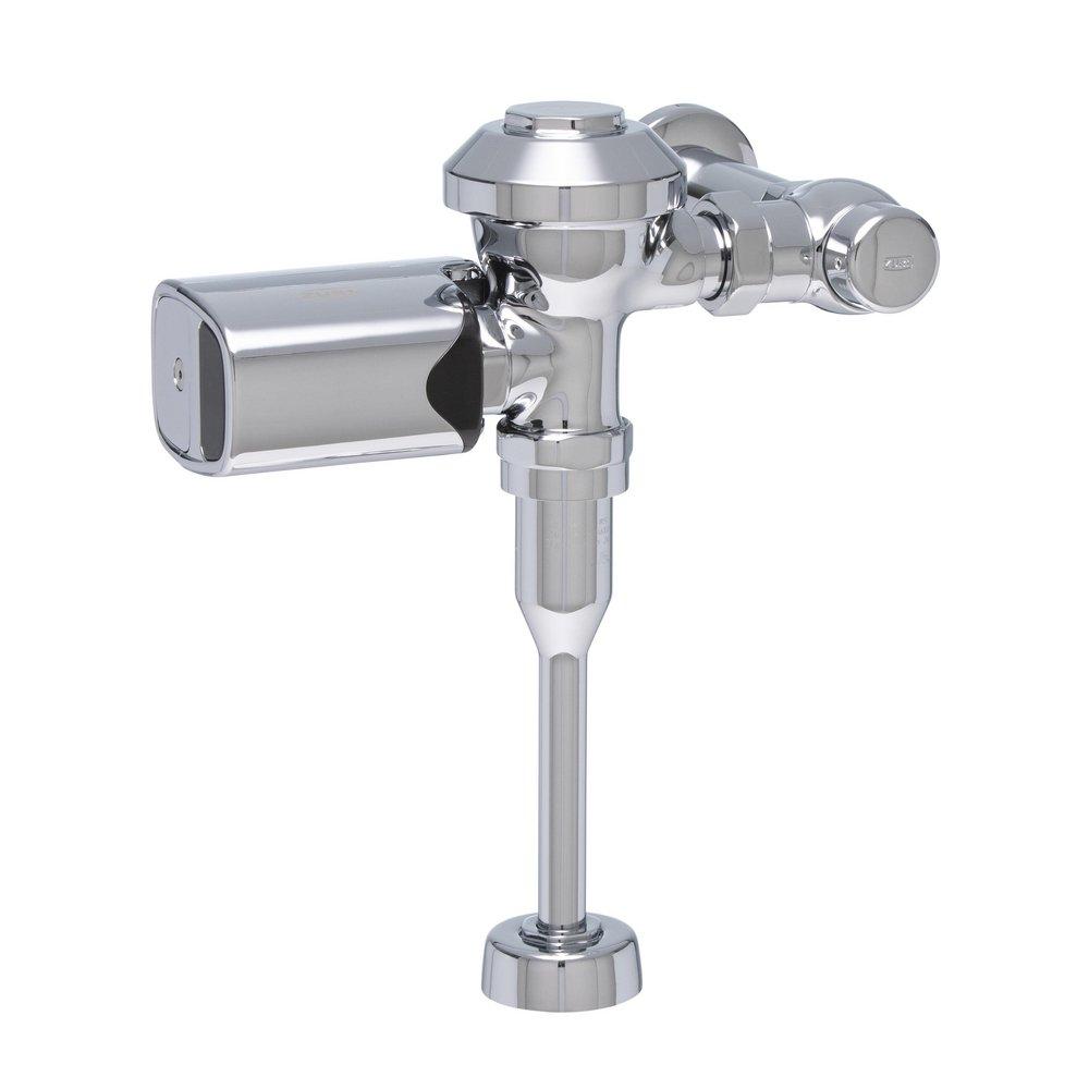 EXPOSED SENSOR DIAPHRAGM URINAL FLUSH VALVE WITH 1.0 GPF AND CHROME PLATED METAL COVER 