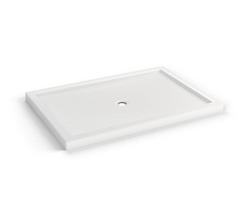 60 in. x 42 in. Alcove Shower Base with Center Drain in White