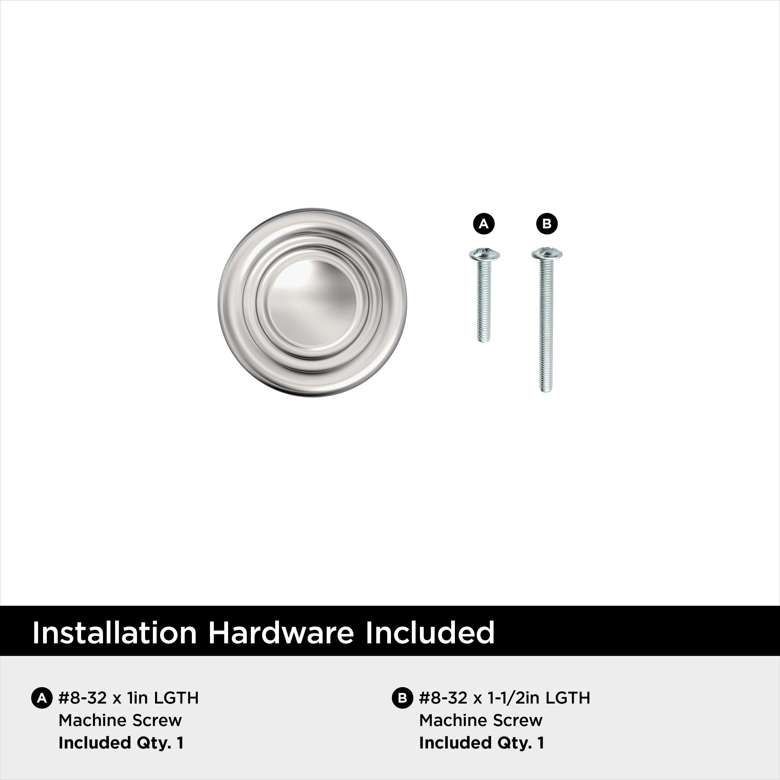 Amerock Polished Chrome 1-5/16 in. Round Knob 