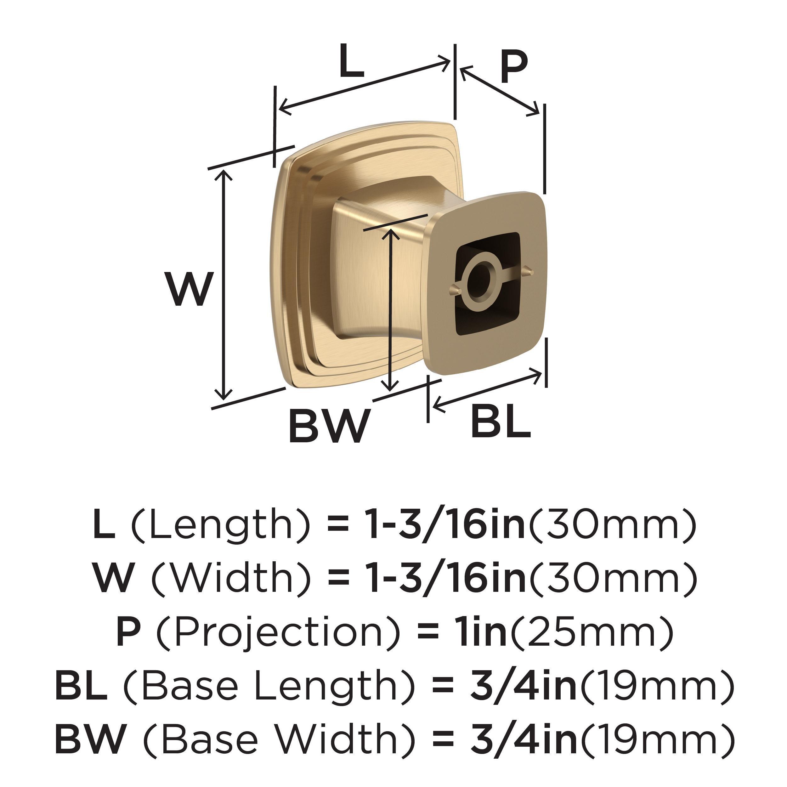 EVERYDAY HERITAGE 1-3/16 IN 30 MM LENGTH CHAMPAGNE BRONZE CABINET KNOB CHBR 