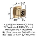 EVERYDAY HERITAGE 1-3/16 IN 30 MM LENGTH CHAMPAGNE BRONZE CABINET KNOB CHBR 