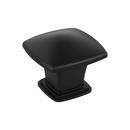 1-3/16 in. Square Cabinet Knob in Matte Black