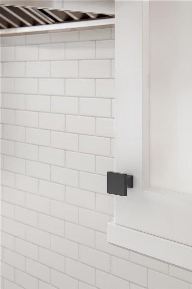 EVERYDAY TRANSITIONAL 1-1/16 IN 28 MM LENGTH MATTE BLACK CABINET KNOB MABL 