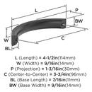 EVERYDAY MODERN 3-3/4 IN 96 MM CENTER-TO-CENTER MATTE BLACK CABINET PULL MABL 