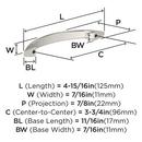 EVERYDAY MODERN 3-3/4 IN 96 MM CENTER-TO-CENTER SATIN NICKEL CABINET PULL SN 