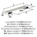 EVERYDAY MODERN 3-3/4 IN 96 MM CENTER-TO-CENTER SATIN NICKEL CABINET PULL SN 