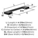 EVERYDAY MODERN 3-3/4 IN 96 MM CENTER-TO-CENTER MATTE BLACK CABINET PULL MABL 