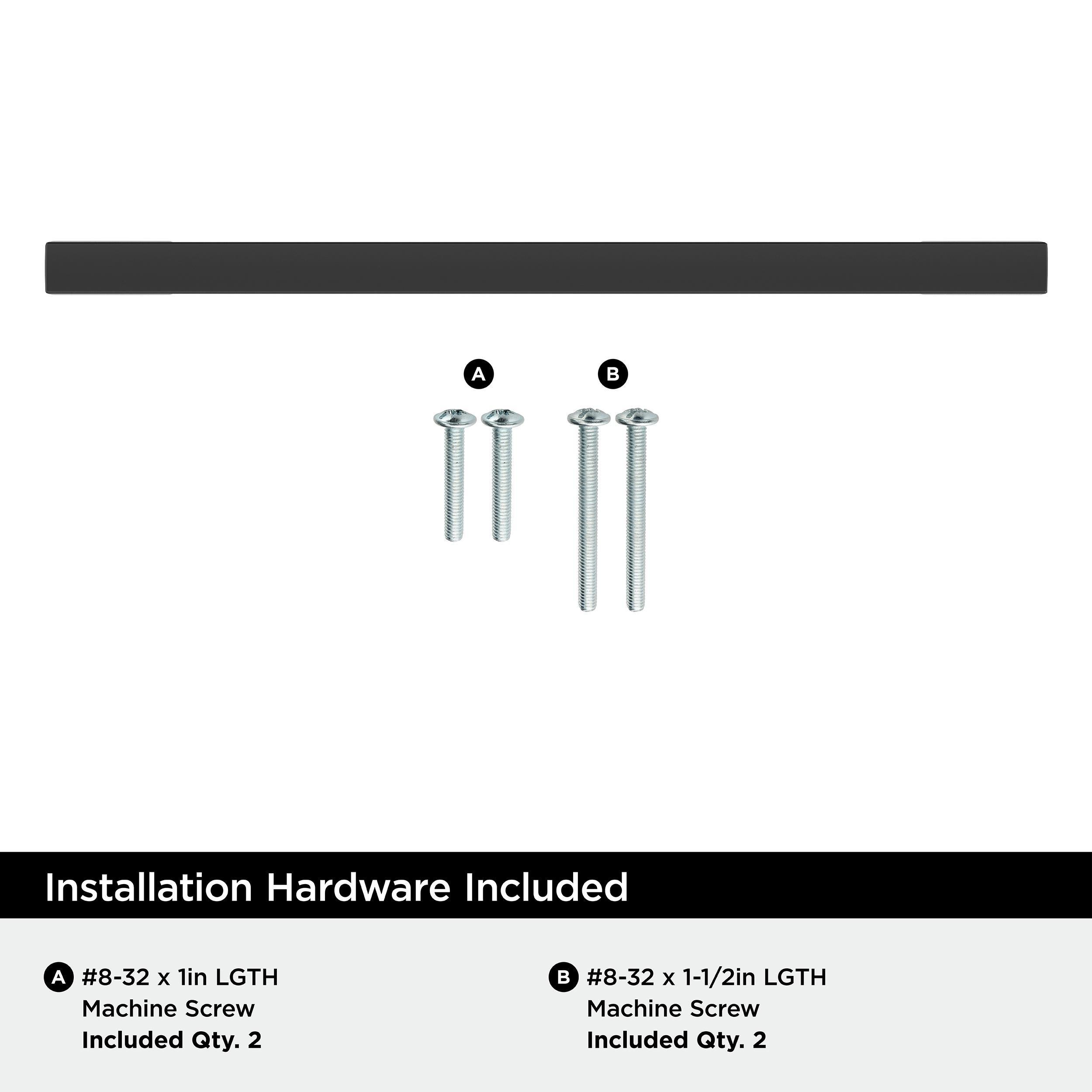 EVERYDAY MODERN 5-1/16 IN 128 MM CENTER-TO-CENTER MATTE BLACK CABINET PULL MABL 