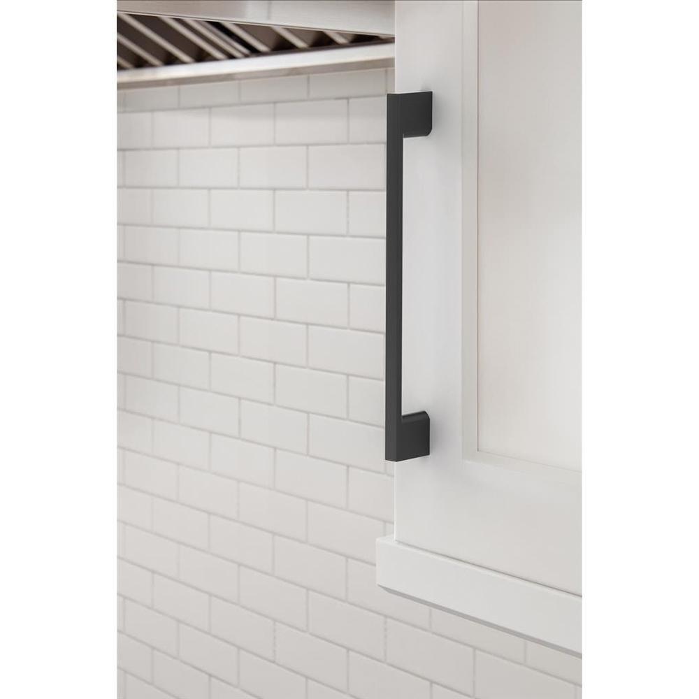 Amerock Matte Black 6-5/16 in. Center-to-Center Drawer Pull 
