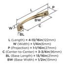 Amerock Champagne Bronze 3-3/4 in. Center-to-Center Pull 