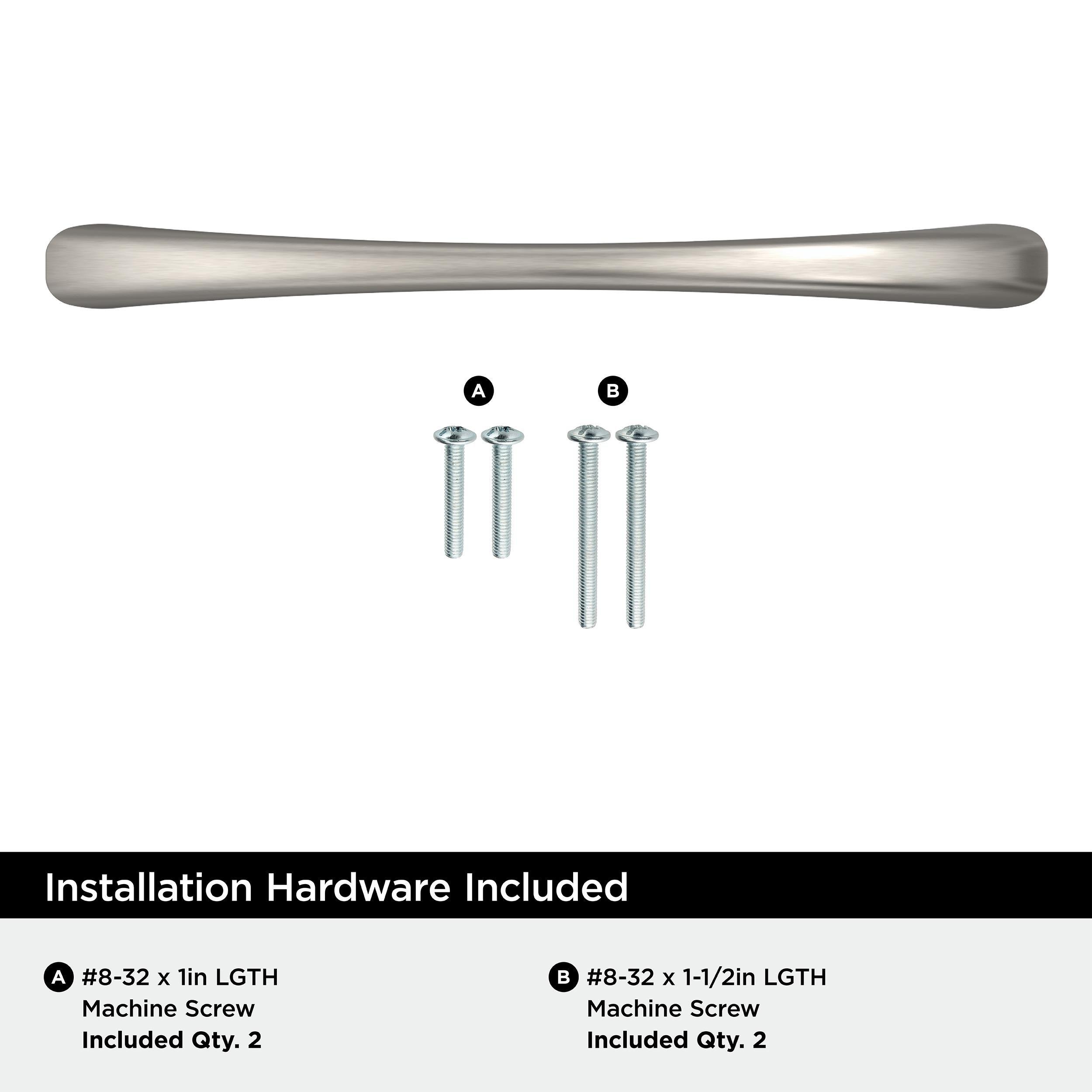 VAILE 5-1/16 IN 128 MM CENTER-TO-CENTER SATIN NICKEL CABINET PULL SN 