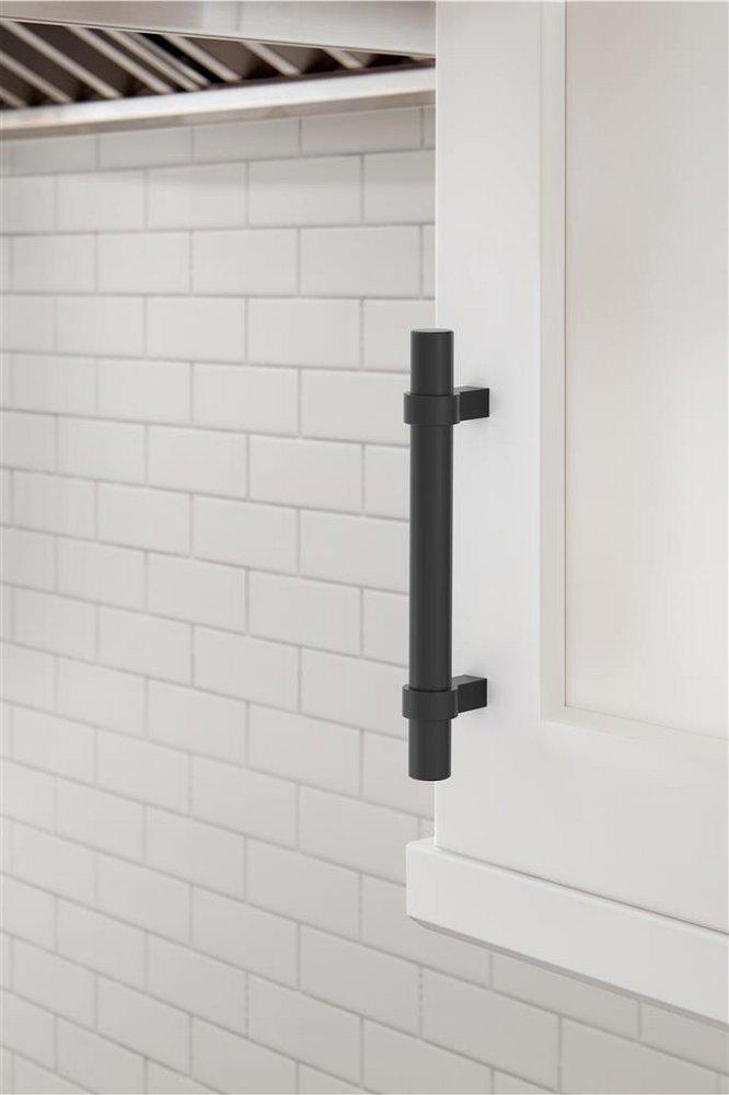 EVERYDAY MODERN 3-3/4 IN 96 MM CENTER-TO-CENTER MATTE BLACK CABINET PULL MABL 