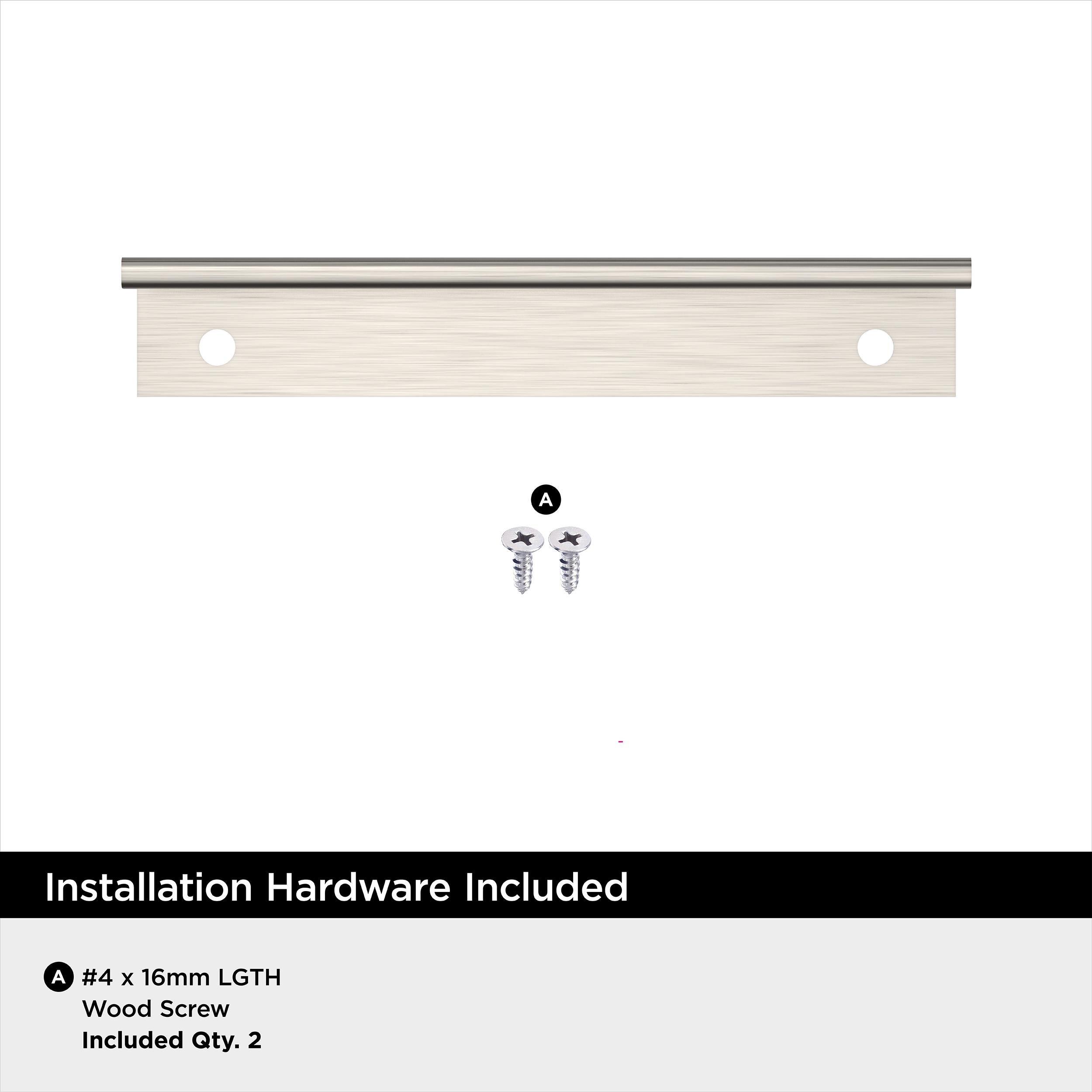 EVERYDAY MODERN 4 IN LENGTH SATIN NICKEL CABINET EDGE PULL SN 
