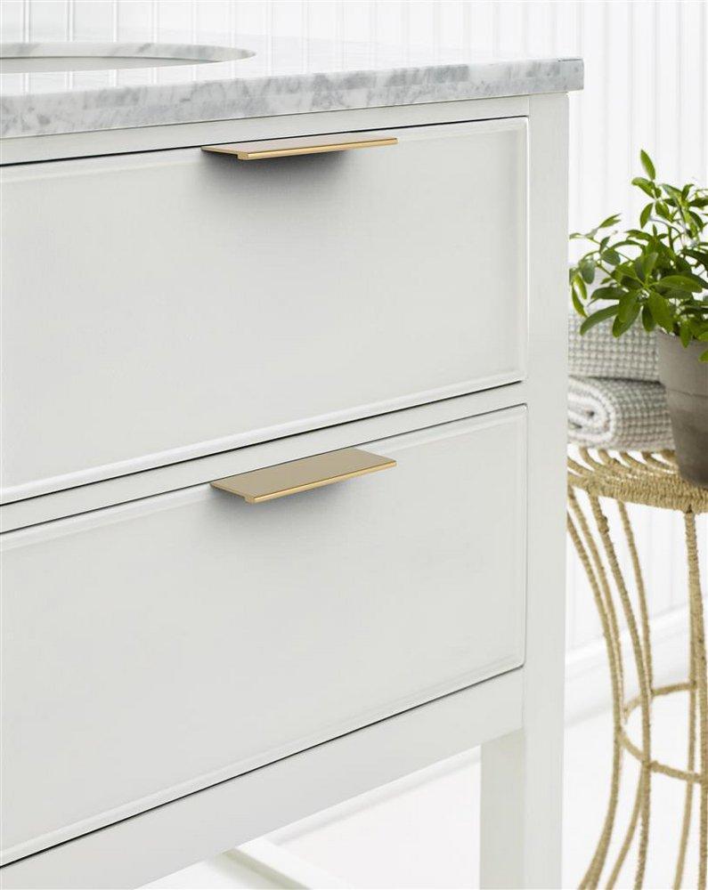 EVERYDAY MODERN 4 IN LENGTH CHAMPAGNE BRONZE CABINET EDGE PULL CHBR 