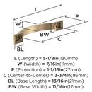 EVERYDAY HERITAGE 3-3/4 IN 96 MM CENTER-TO-CENTER CHAMPAGNE BRONZE CABINET PULL CHBR 