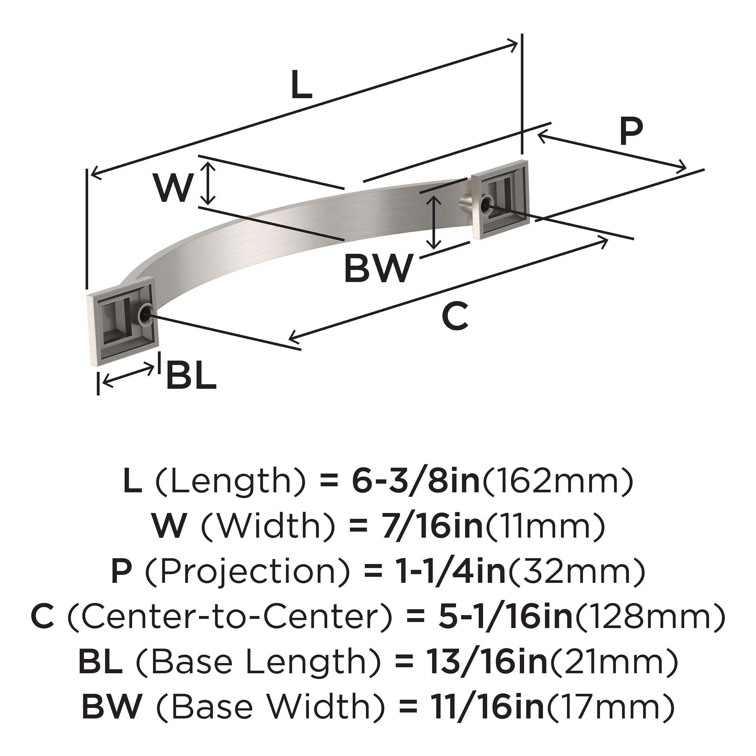 EVERYDAY HERITAGE 5-1/16 IN 128 MM CENTER-TO-CENTER SATIN NICKEL CABINET PULL SN 