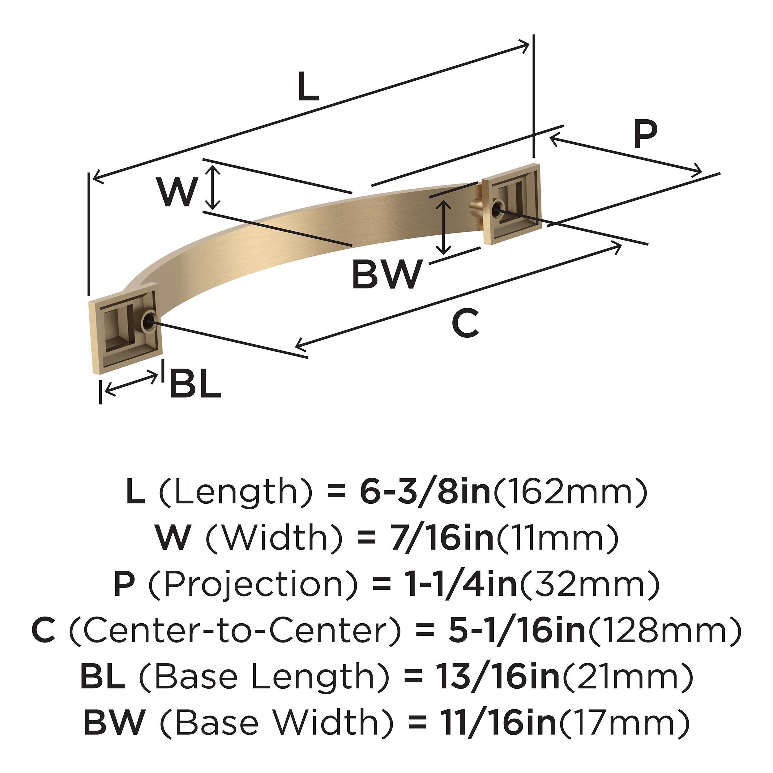 EVERYDAY HERITAGE 5-1/16 IN 128 MM CENTER-TO-CENTER CHAMPAGNE BRONZE CABINET PULL CHBR 