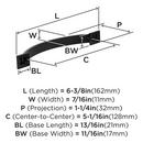 EVERYDAY HERITAGE 5-1/16 IN 128 MM CENTER-TO-CENTER MATTE BLACK CABINET PULL MABL 