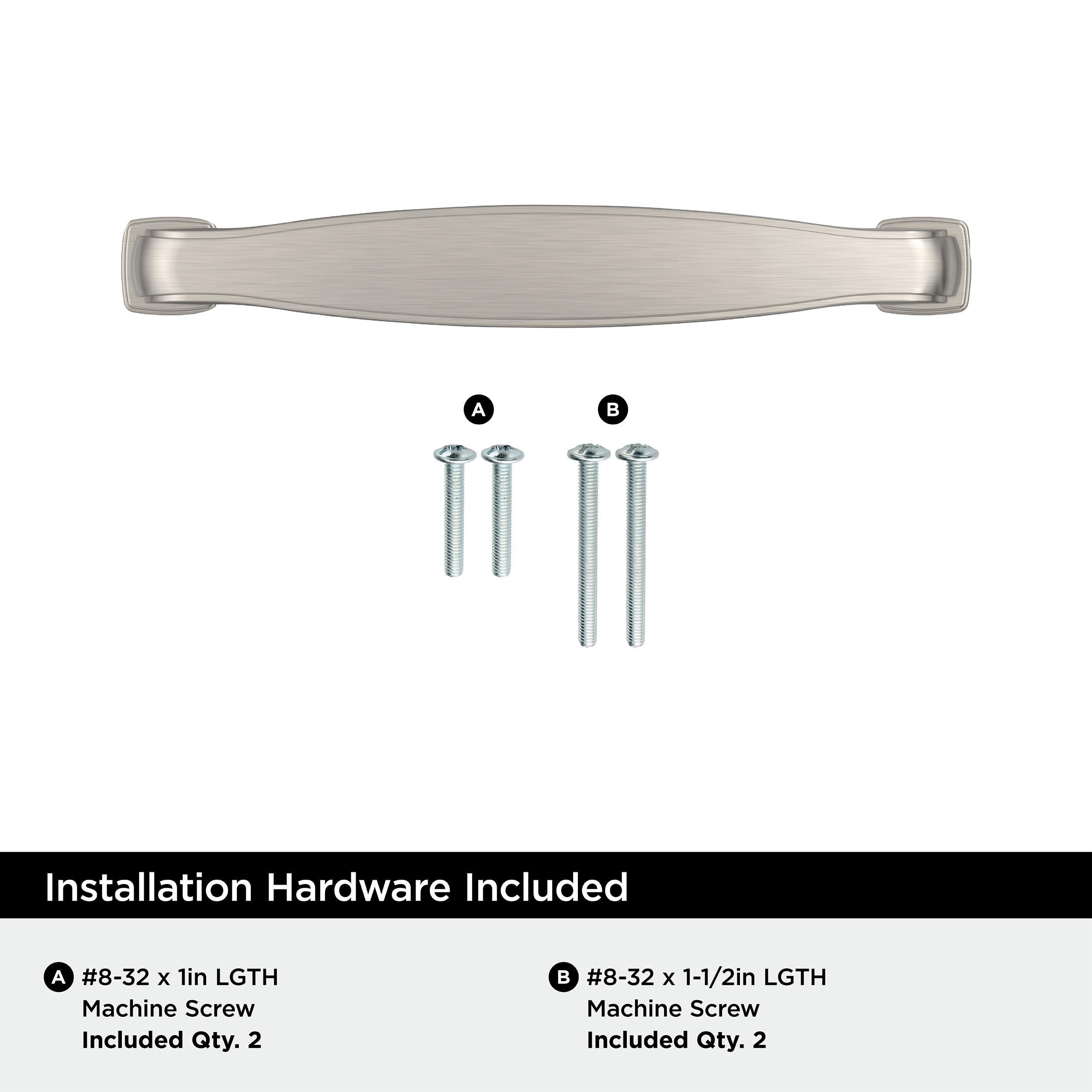 EVERYDAY HERITAGE 3-3/4 IN 96 MM CENTER-TO-CENTER SATIN NICKEL CABINET PULL SN 
