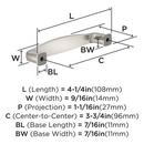 EVERYDAY HERITAGE 3-3/4 IN 96 MM CENTER-TO-CENTER SATIN NICKEL CABINET PULL SN 