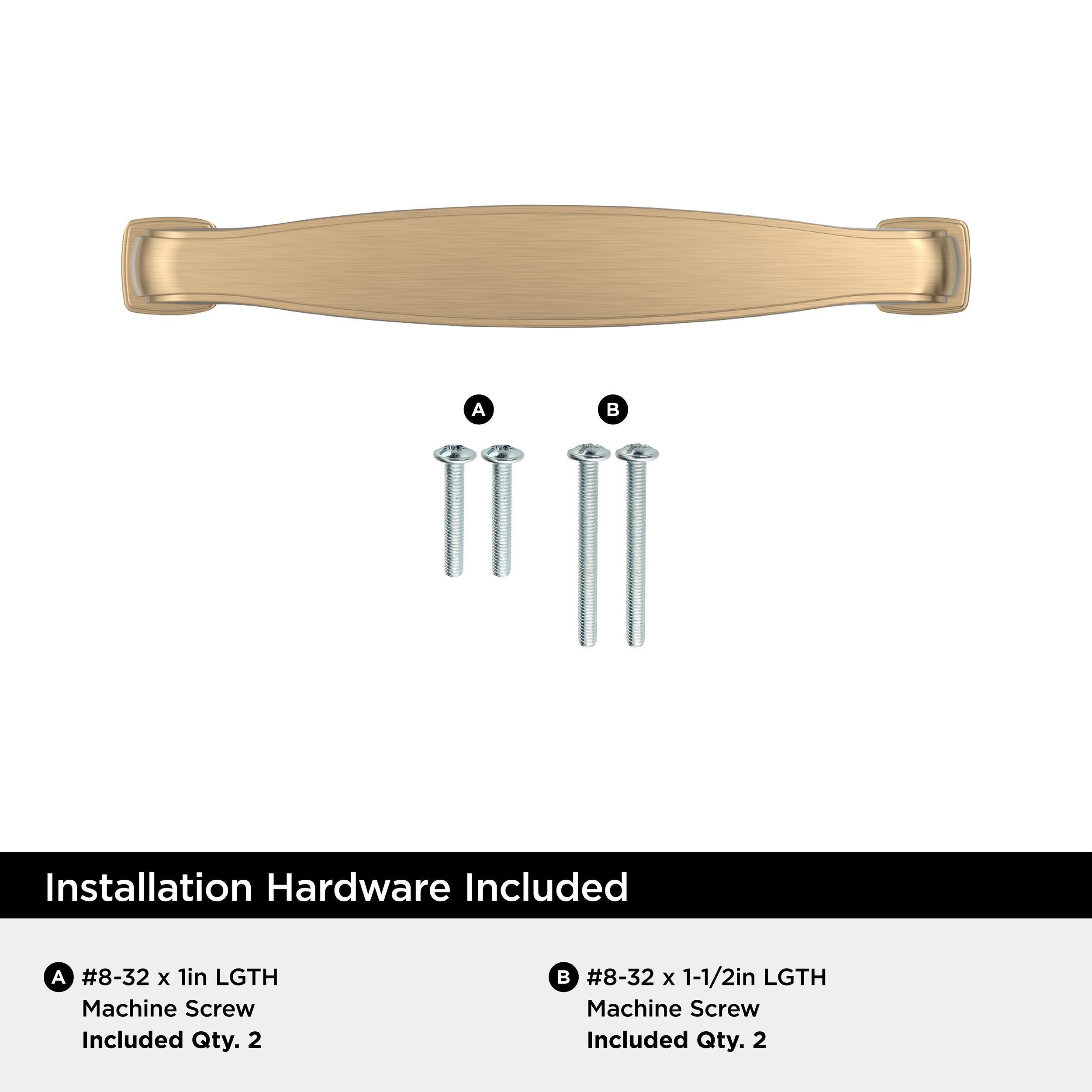 EVERYDAY HERITAGE 3-3/4 IN 96 MM CENTER-TO-CENTER CHAMPAGNE BRONZE CABINET PULL CHBR 